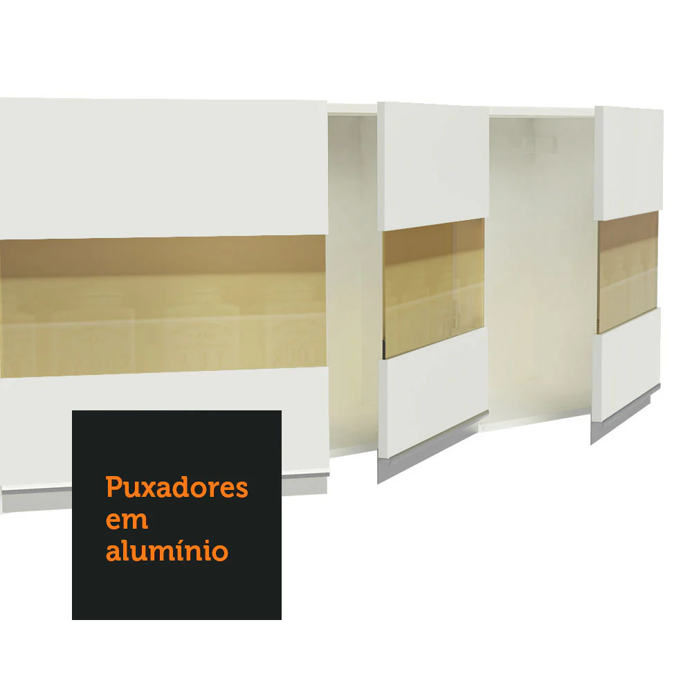 Armário de Cozinha Compacta 100% MDF 180 cm Branco Smart Madesa 01 - Image 7