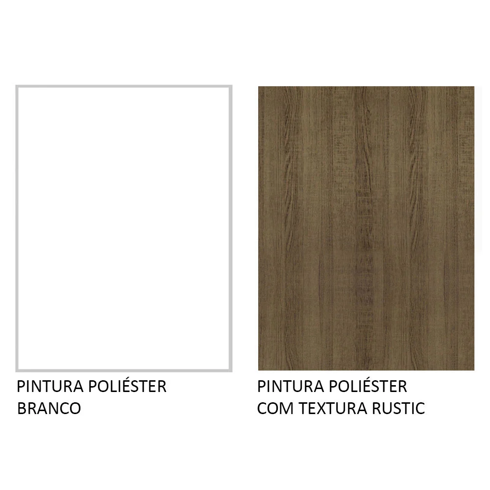 Armário de Cozinha Compacta 100% MDF 180 cm Branco/Rustic/Crema Smart Madesa 01 - Image 11