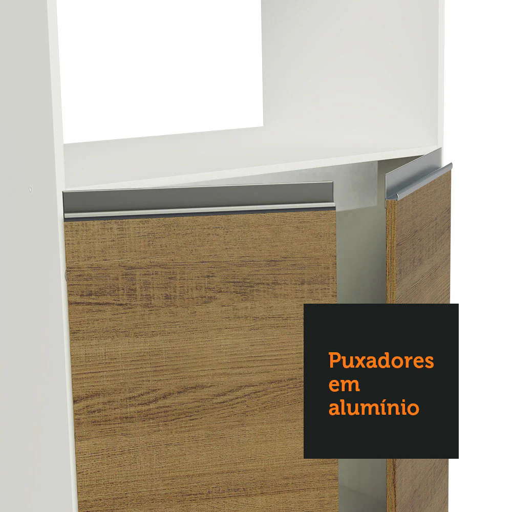 Armário de Cozinha Compacta 100% MDF 190 cm Branco/Rustic/Crema Smart Madesa 01 - Image 8
