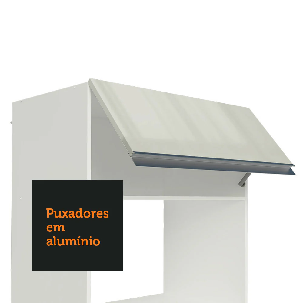Armário de Cozinha Compacta 100% MDF 190 cm Frentes Branco Brilho Smart Madesa XP - Image 8