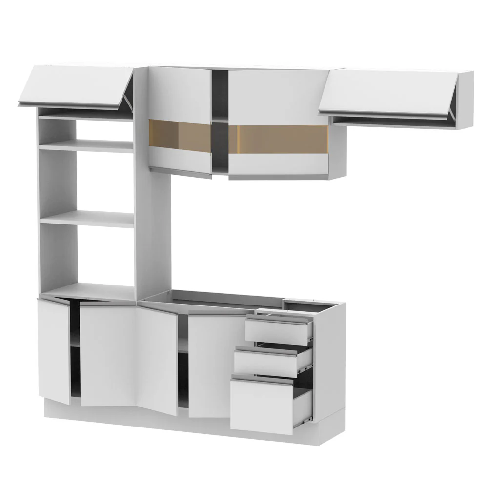 Armário de Cozinha Completa 270cm Branco Marselha Madesa 01 - Image 5
