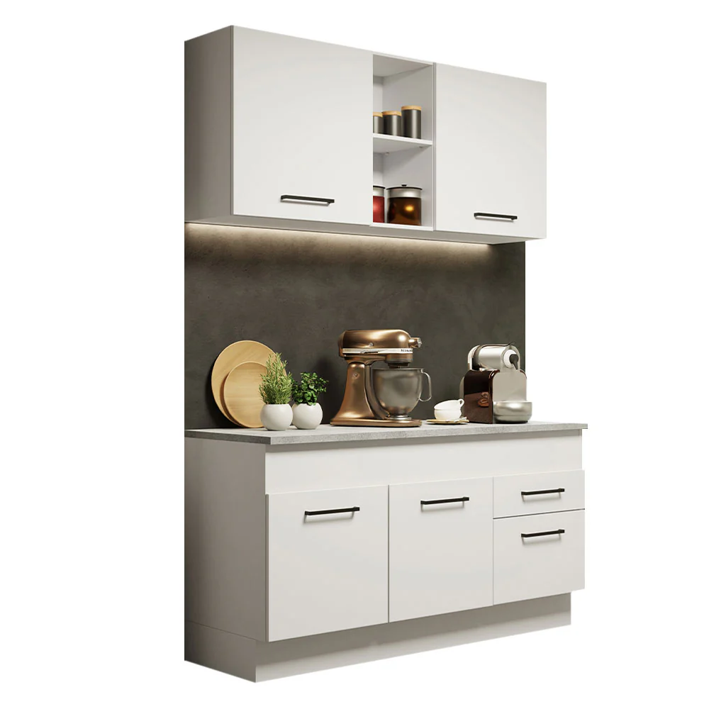 Armário de Cozinha Compacta 150cm Branco Agata Madesa 01 - Image 2