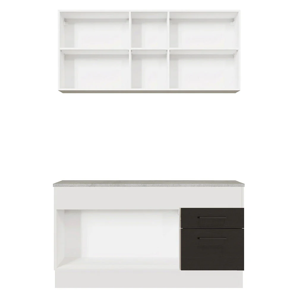 Armário de Cozinha Compacta 150cm Branco/Preto Agata Madesa 01 - Image 11