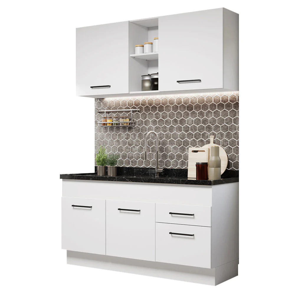 Armário de Cozinha Compacta 150cm Branco Agata Madesa 02 - Image 2