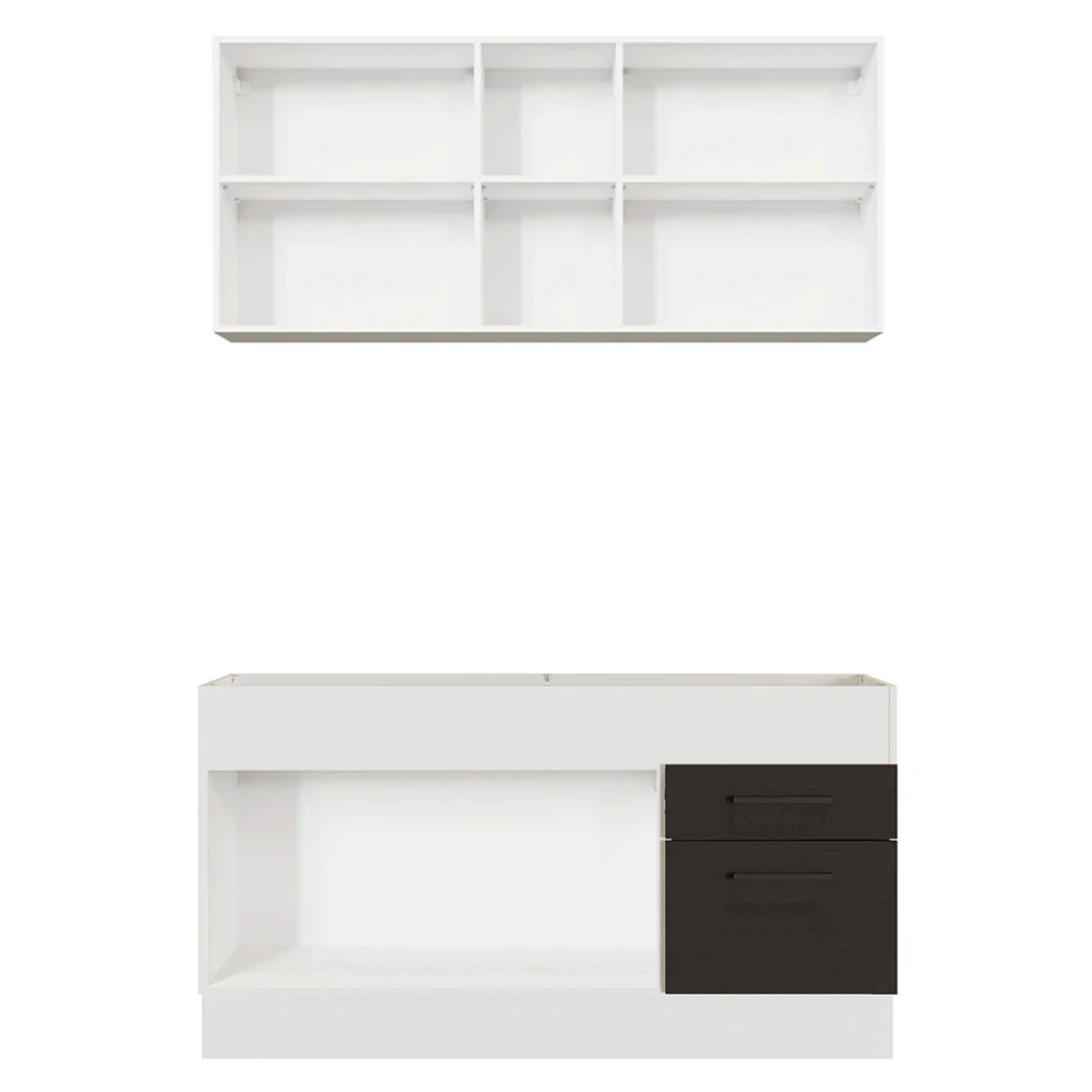 Armário de Cozinha Compacta 150cm Branco/Preto Agata Madesa 02 - Image 11