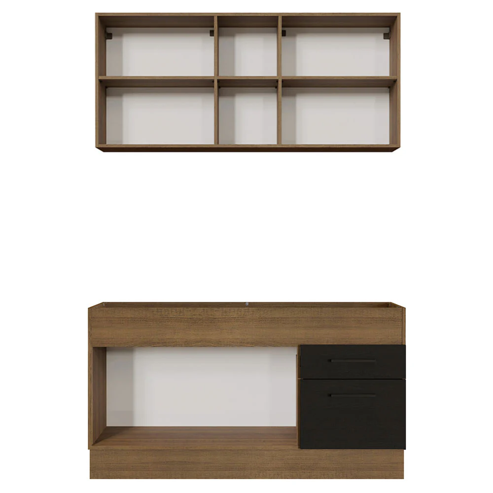 Armário de Cozinha Compacta 150cm  Rustic/Preto Agata Madesa 02 - Image 11