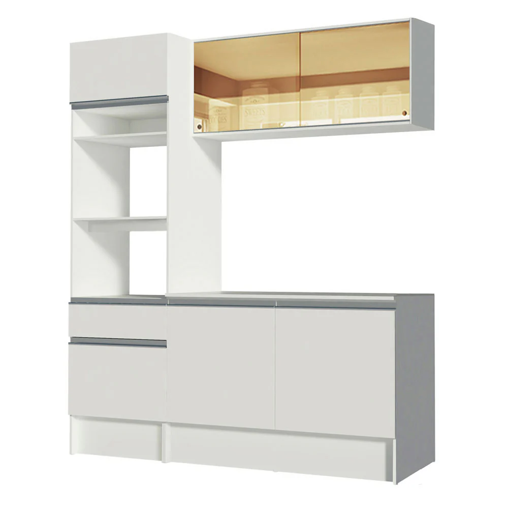 Armário de Cozinha Compacta 180cm Branco Diamante Madesa 86 - Image 9