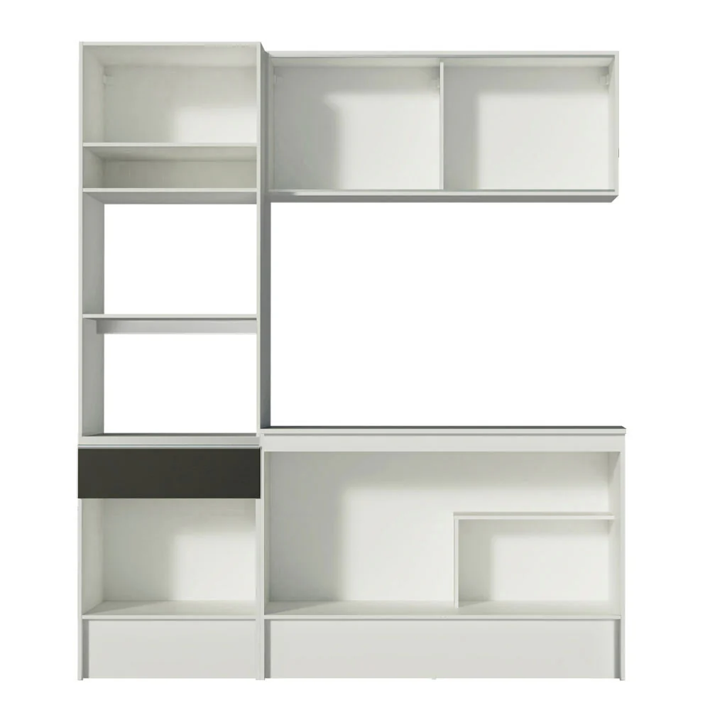 Armário de Cozinha Compacta 180cm Branco/Preto Diamante Madesa 86 - Image 11