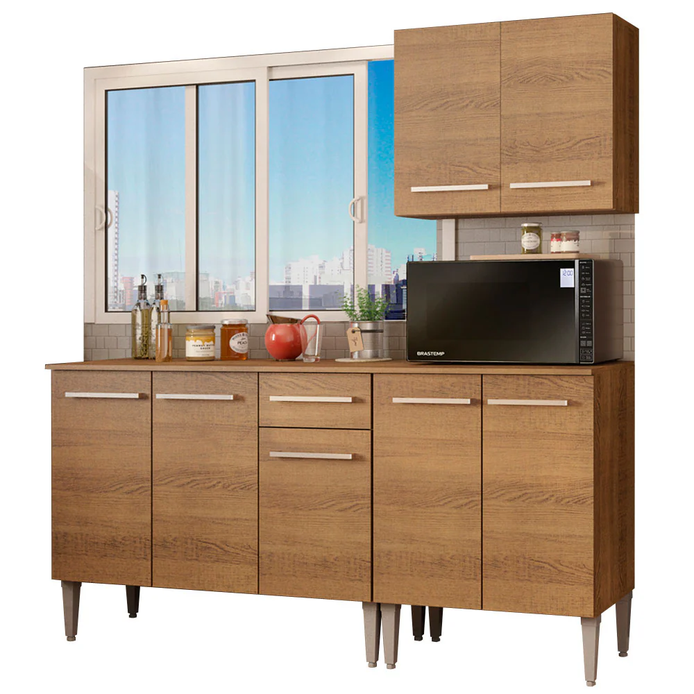 Armário de Cozinha Compacta 169cm Rustic Emilly Free Madesa 01 - Image 2