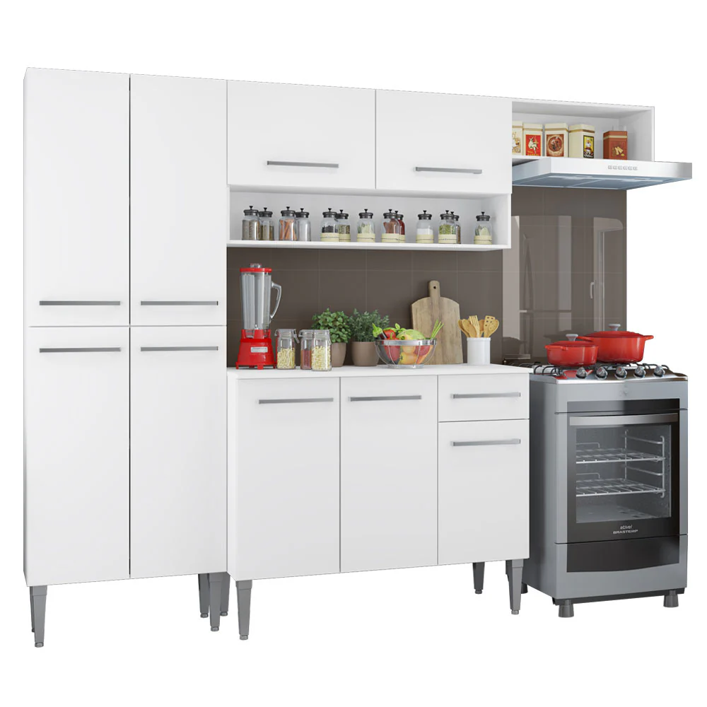 Armário de Cozinha Compacta Branco Emilly Top Madesa - Image 2