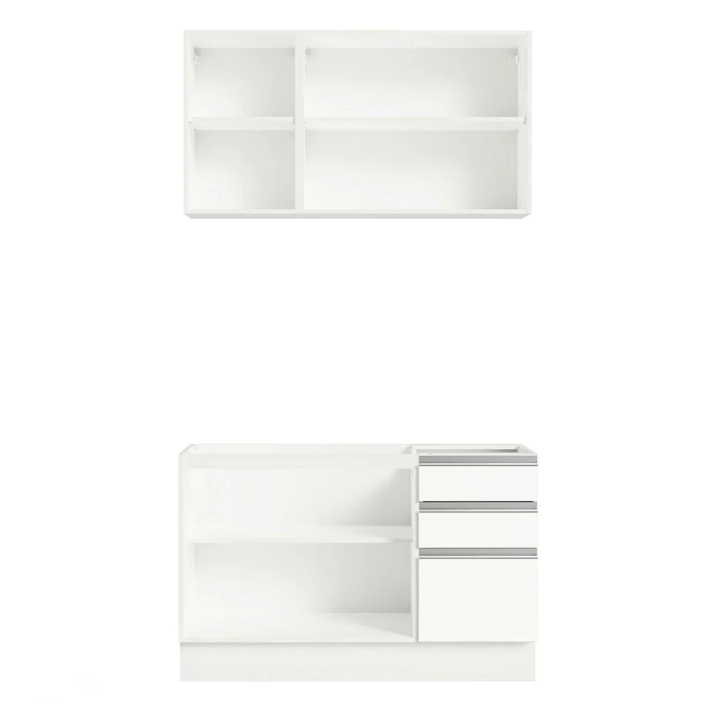 Armário de Cozinha Compacta 120cm Branco Glamy Madesa 01 - Image 11