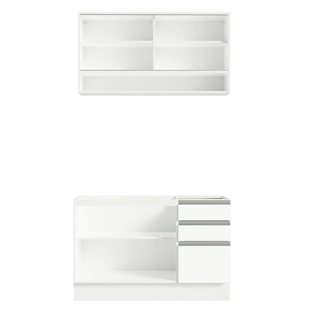 Armário de Cozinha Compacta 120cm Branco Glamy Madesa 02 - Image 11