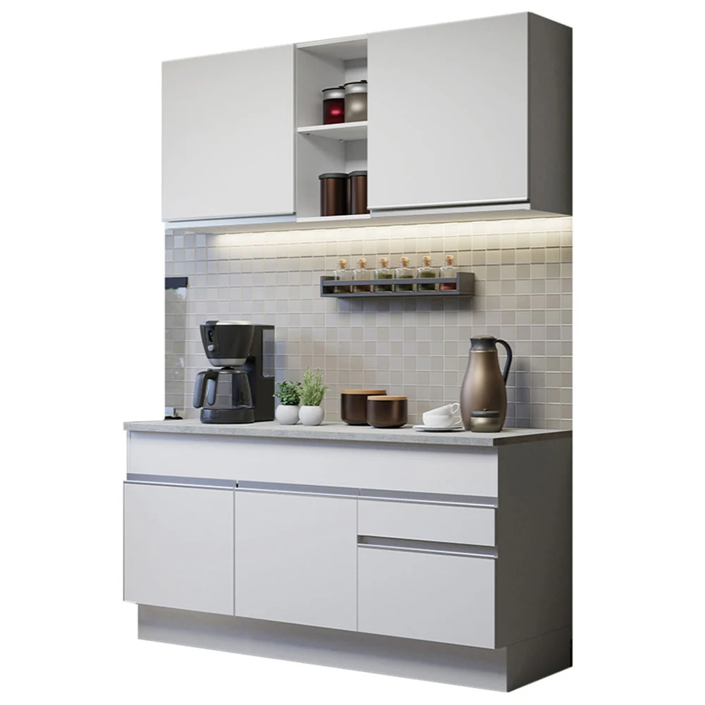 Armário de Cozinha Compacta 150cm Branco Glamy Madesa 01 - Image 2
