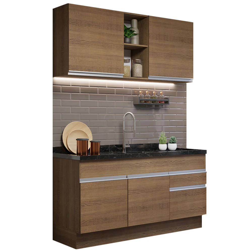 Armário de Cozinha Compacta 150cm Rustic Glamy Madesa 02 - Image 2