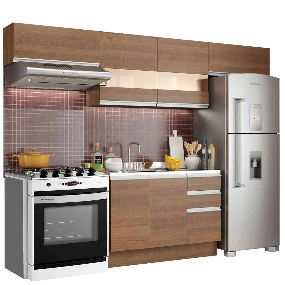 Armário de Cozinha Compacta 280cm Rustic Marina Madesa 01 - Image 2