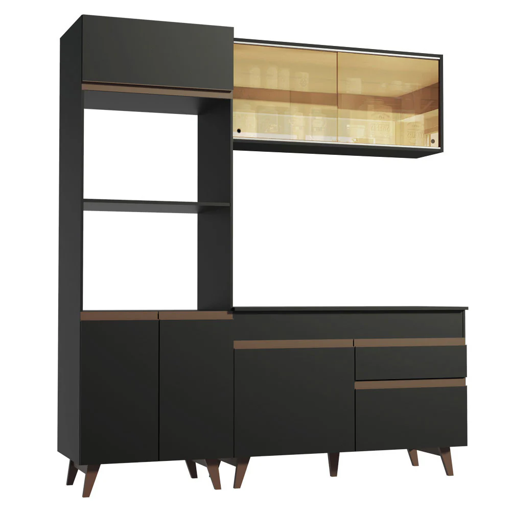 Armário de Cozinha Compacta 190cm Preto Reims Madesa 02 - Image 12