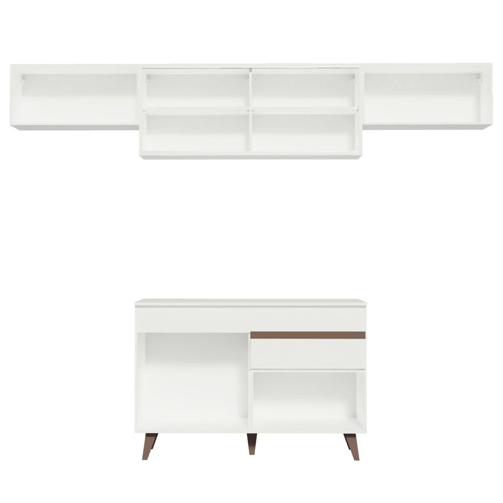 Armário de Cozinha Compacta Reims 260cm Branco Reims Madesa 03 - Image 11