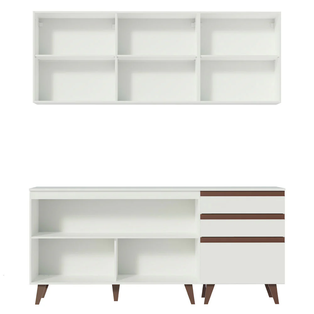 Armário de Cozinha Compacta 180cm Branco Reims Madesa 80 - Image 11