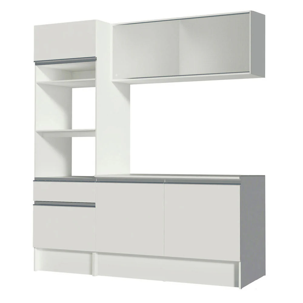 Armário de Cozinha Compacta 180cm Branco Topazio Madesa 86 - Image 9