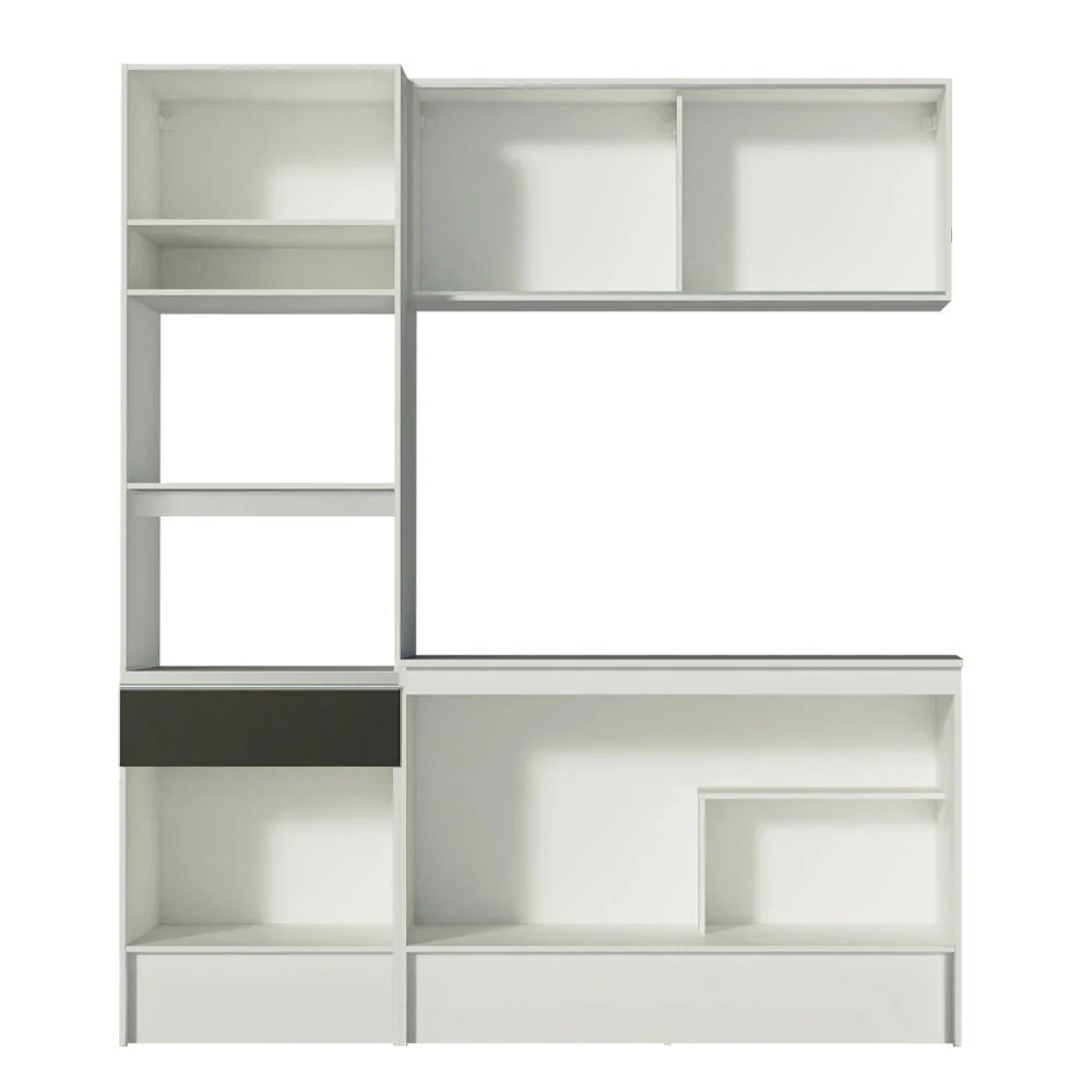 Armário de Cozinha Compacta 180cm Branco/Preto Topazio Madesa 86 - Image 11