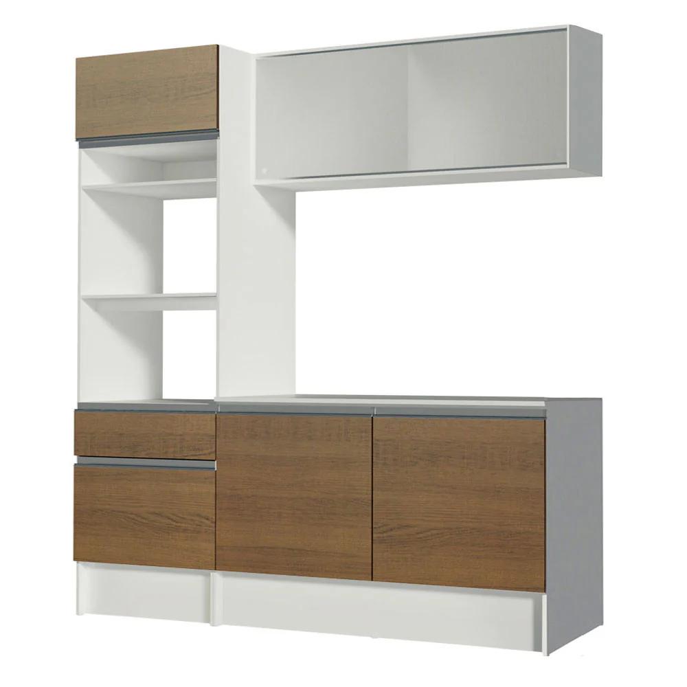 Armário de Cozinha Compacta 180cm Branco/Rustic Topazio Madesa 86 - Image 10