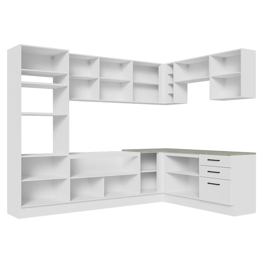 Armário de Cozinha Completa de Canto 479cm Branco Agata Madesa 01 - Image 12