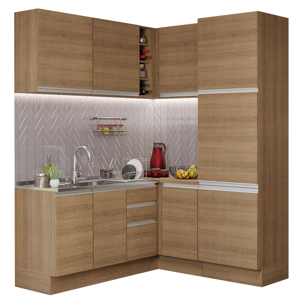 Armário de Cozinha Completa de Canto 329cm Rustic Glamy Madesa 01 - Image 2