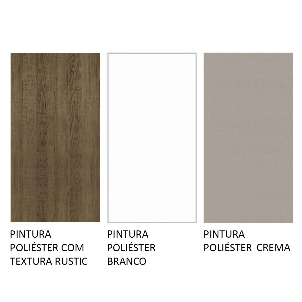 Armário de Cozinha Completa de Canto 349cm Rustic/Branco/Crema Glamy Madesa 01 - Image 11