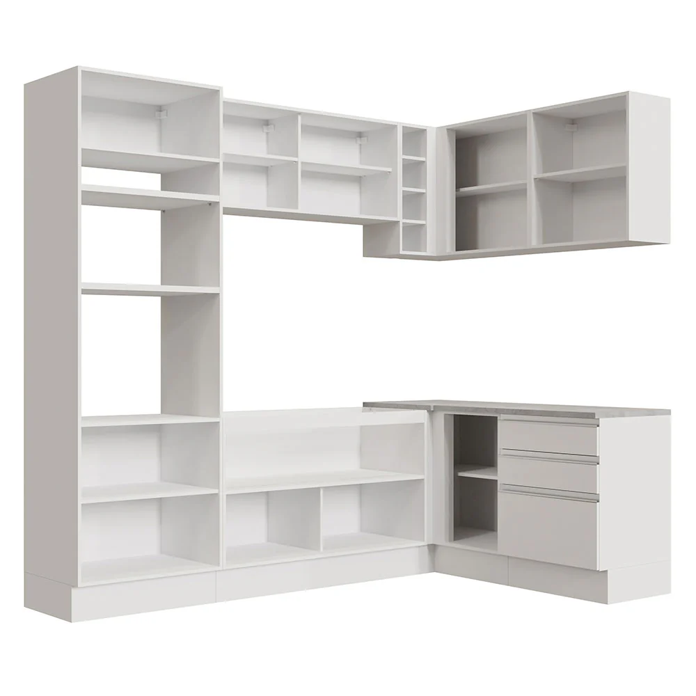 Armário de Cozinha Completa de Canto 399cm Branco Glamy Madesa 02 - Image 11