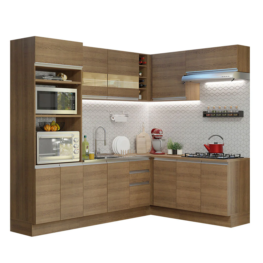 Armário de Cozinha Completa de Canto 419cm Rustic Glamy Madesa 01 - Image 2
