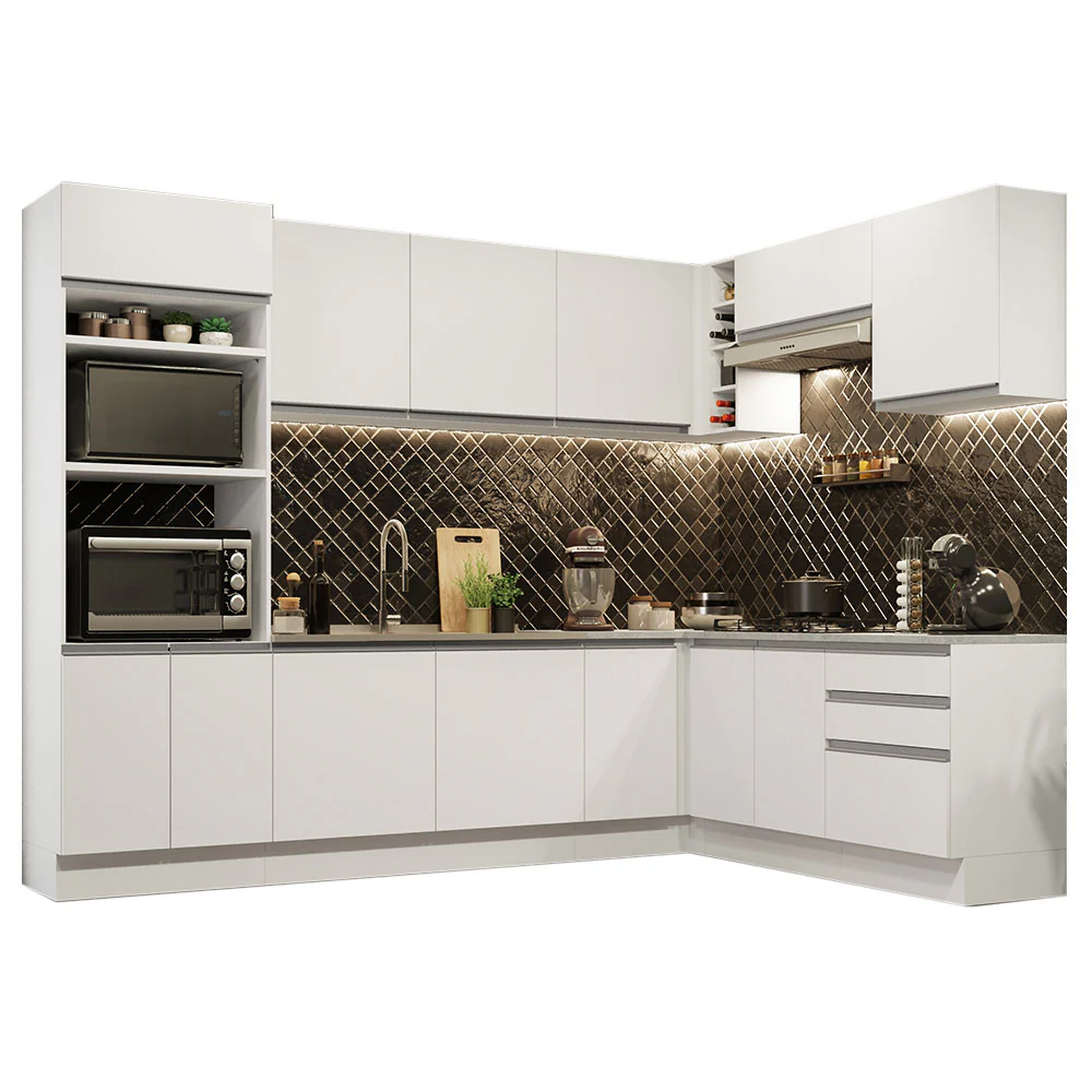 Armário de Cozinha Completa de Canto 479cm Branco Glamy Madesa 01 - Image 2