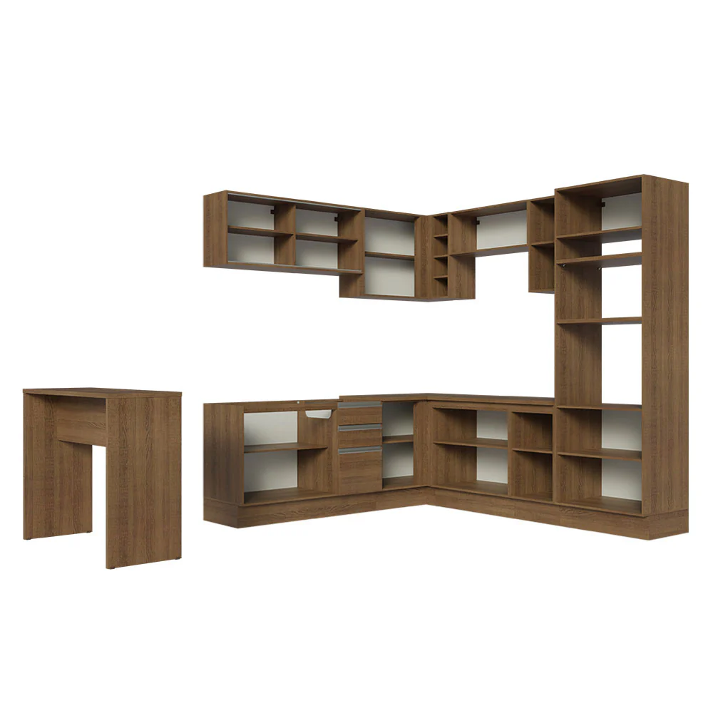 Armário de Cozinha Completa de Canto 504cm Rustic Glamy Madesa 01 - Image 12