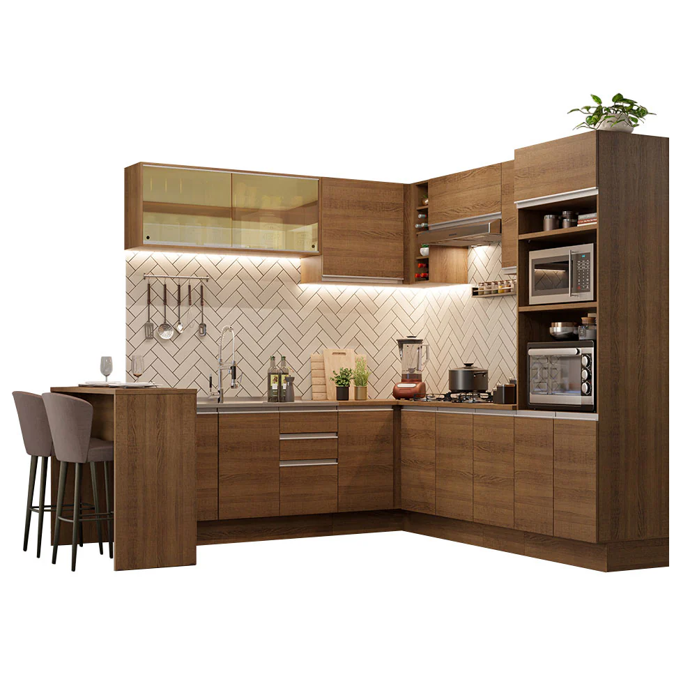Armário de Cozinha Completa de Canto 504cm Rustic Glamy Madesa 01 - Image 2