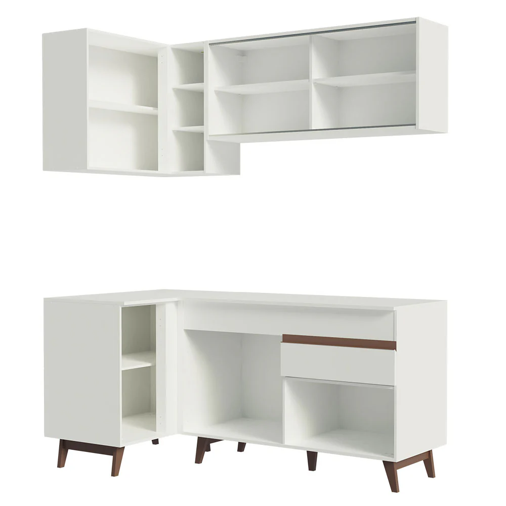 Armário de Cozinha Completa de Canto 262cm Branco Reims Madesa 01 - Image 12