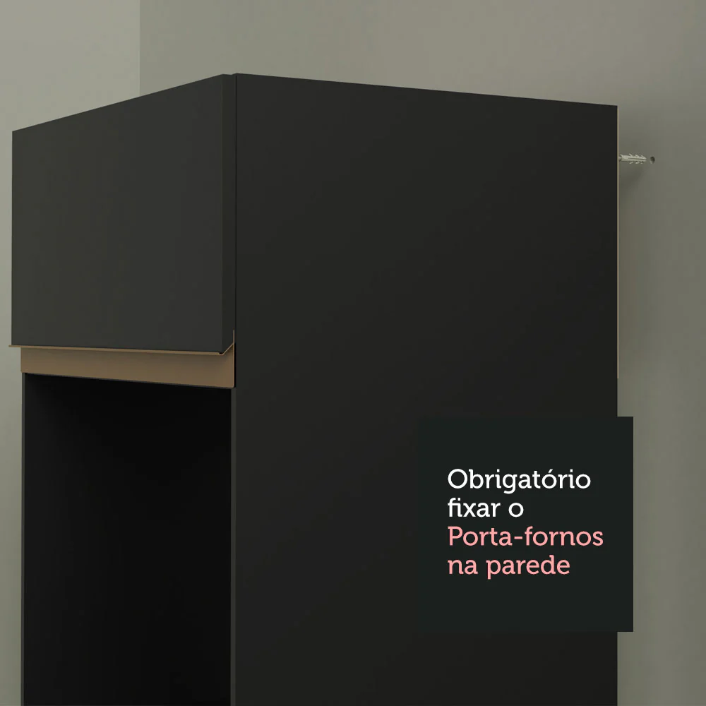 Armário de Cozinha Completa de Canto 452cm Preto Reims Madesa 01 - Image 8