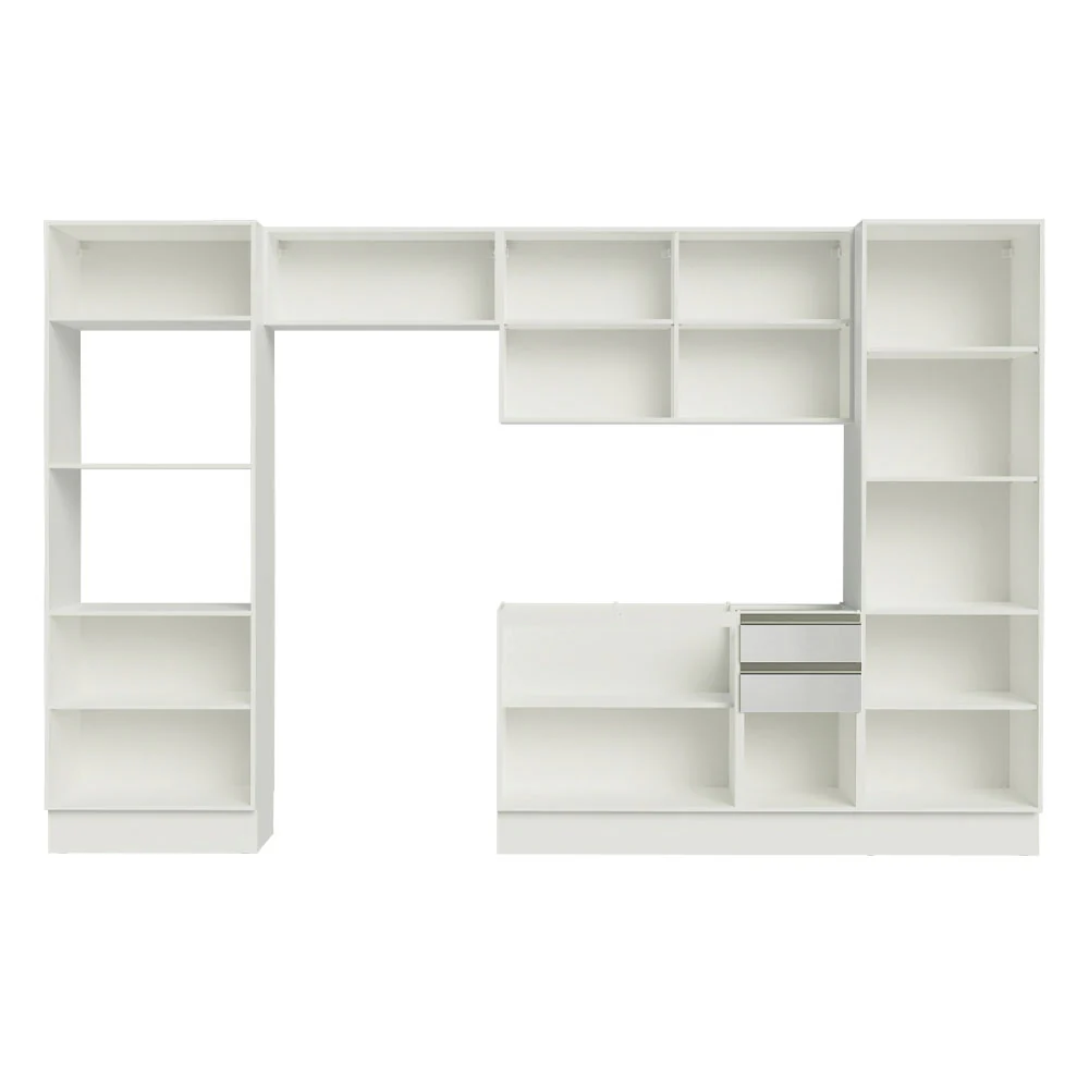 Armário de Cozinha Completa 100% MDF 330cm Frentes Branco Brilho Acordes Madesa 02 - Image 6