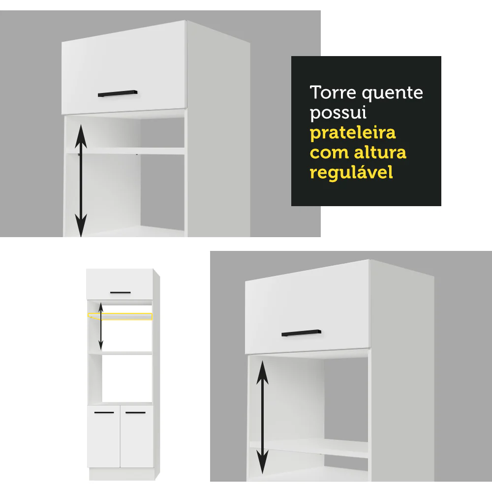 Armário de Cozinha Completa 270cm Branco Agata Madesa 01 - Image 9