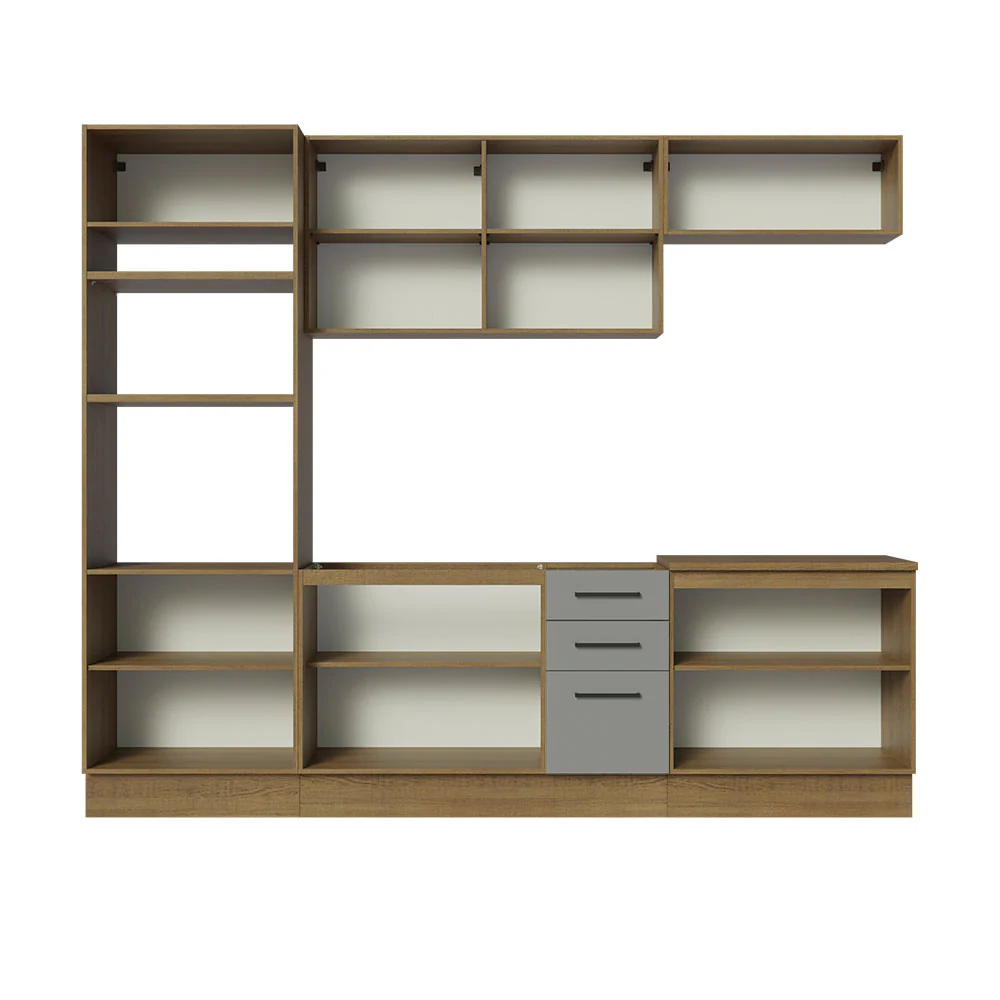 Armário de Cozinha Completa 270cm Rustic/Cinza Agata Madesa 01 - Image 11