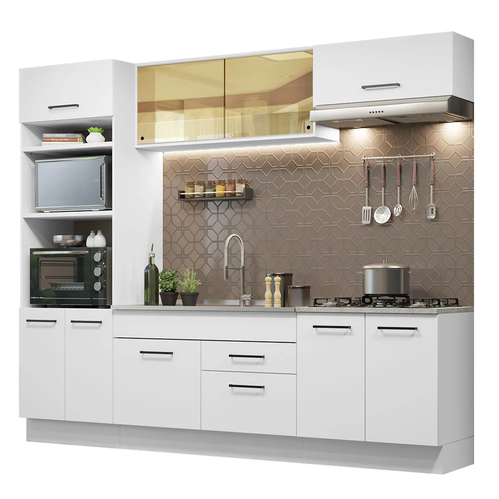 Armário de Cozinha Completa 270cm Branco Agata Madesa 03 - Image 2