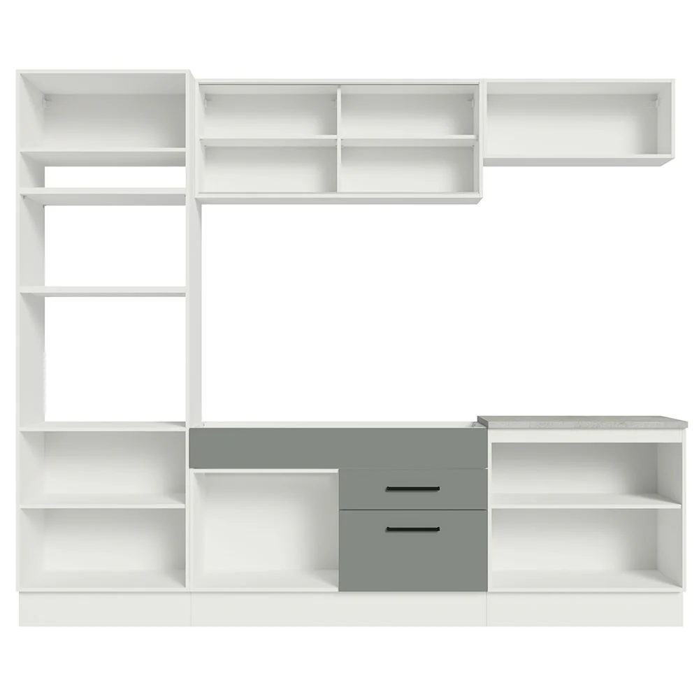 Armário de Cozinha Completa 270cm Branco Cinza Agata Madesa 03 - Image 11
