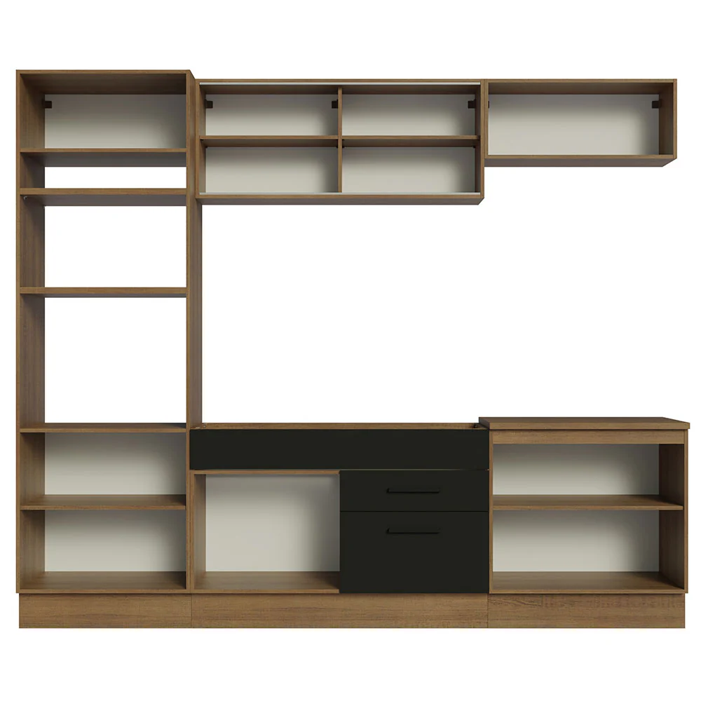 Armário de Cozinha Completa 270cm Rustic Preto Agata Madesa 03 - Image 11