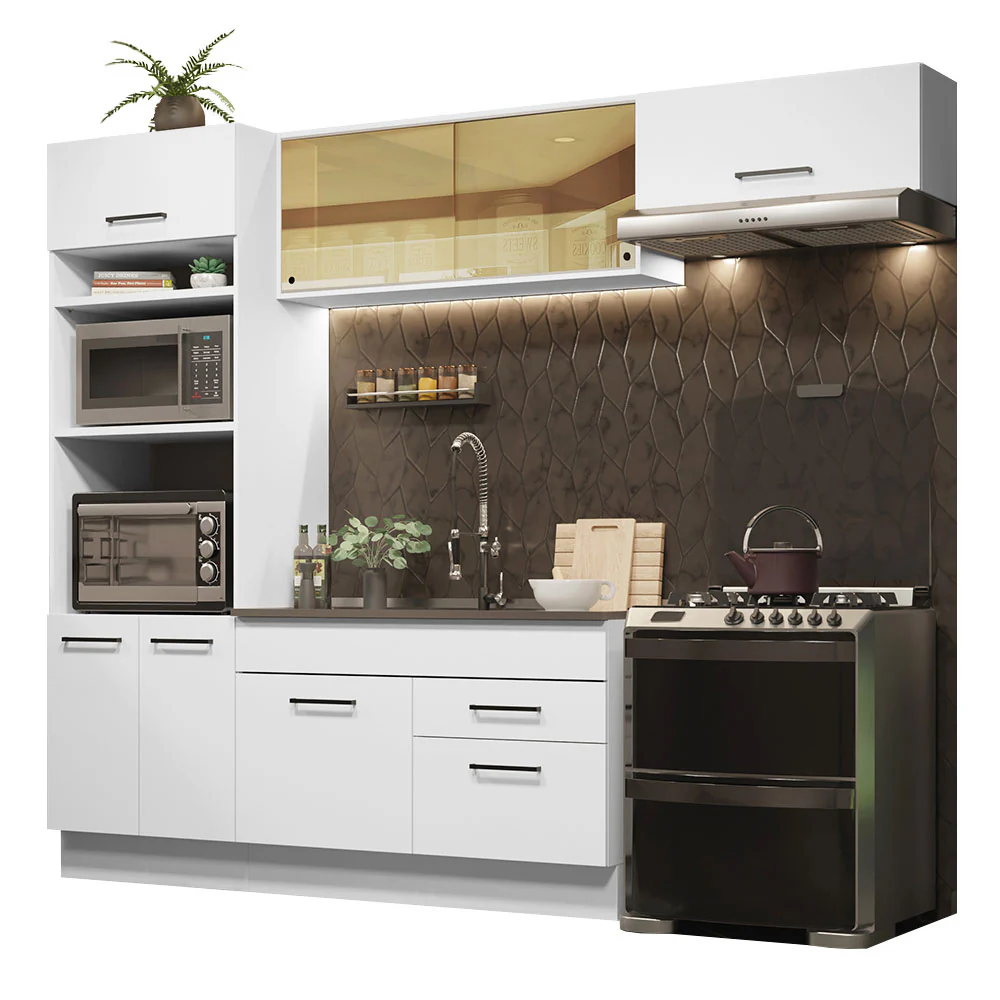 Armário de Cozinha Completa 270cm Branco Agata Madesa 04 - Image 2