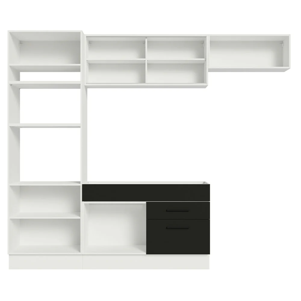 Armário de Cozinha Completa 270cm Branco Preto Agata Madesa 04 - Image 11
