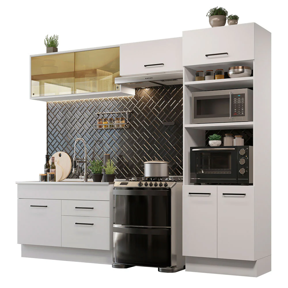 Armário de Cozinha Completa 270cm Branco Agata Madesa 05 - Image 2