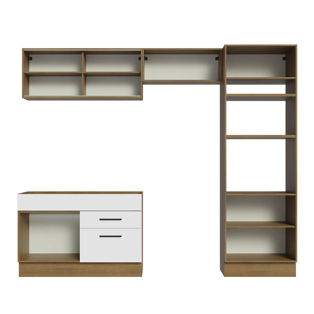 Armário de Cozinha Completa 270cm Rustic/Branco Agata Madesa 05 - Image 12