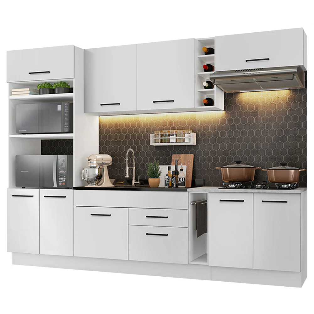 Armário de Cozinha Completa 290cm Branco Agata Madesa 01 - Image 2