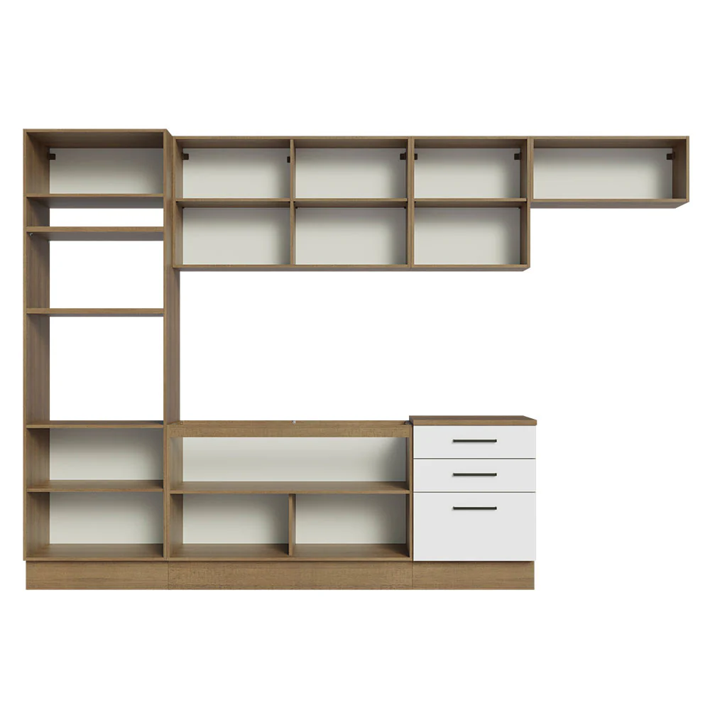Armário de Cozinha Completa 330cm Rustic Branco Agata Madesa 01 - Image 12