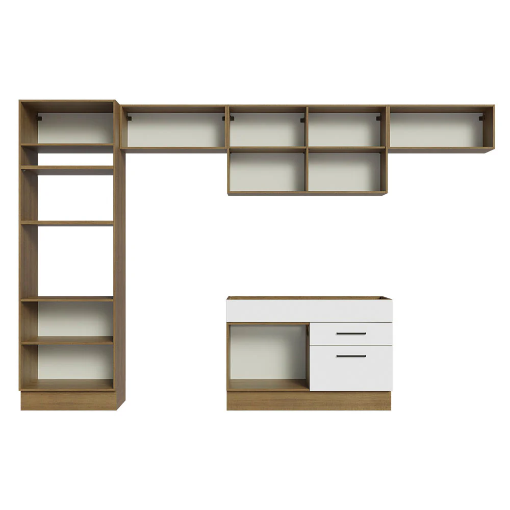 Armário de Cozinha Completa 350cm Rustic/Branco Agata Madesa 01 - Image 12