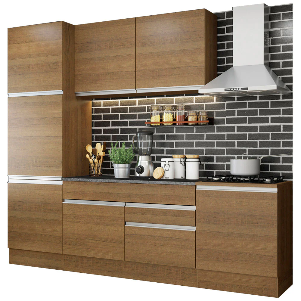 Armário de Cozinha Completa 240cm Rustic Bari Madesa 01 - Image 2