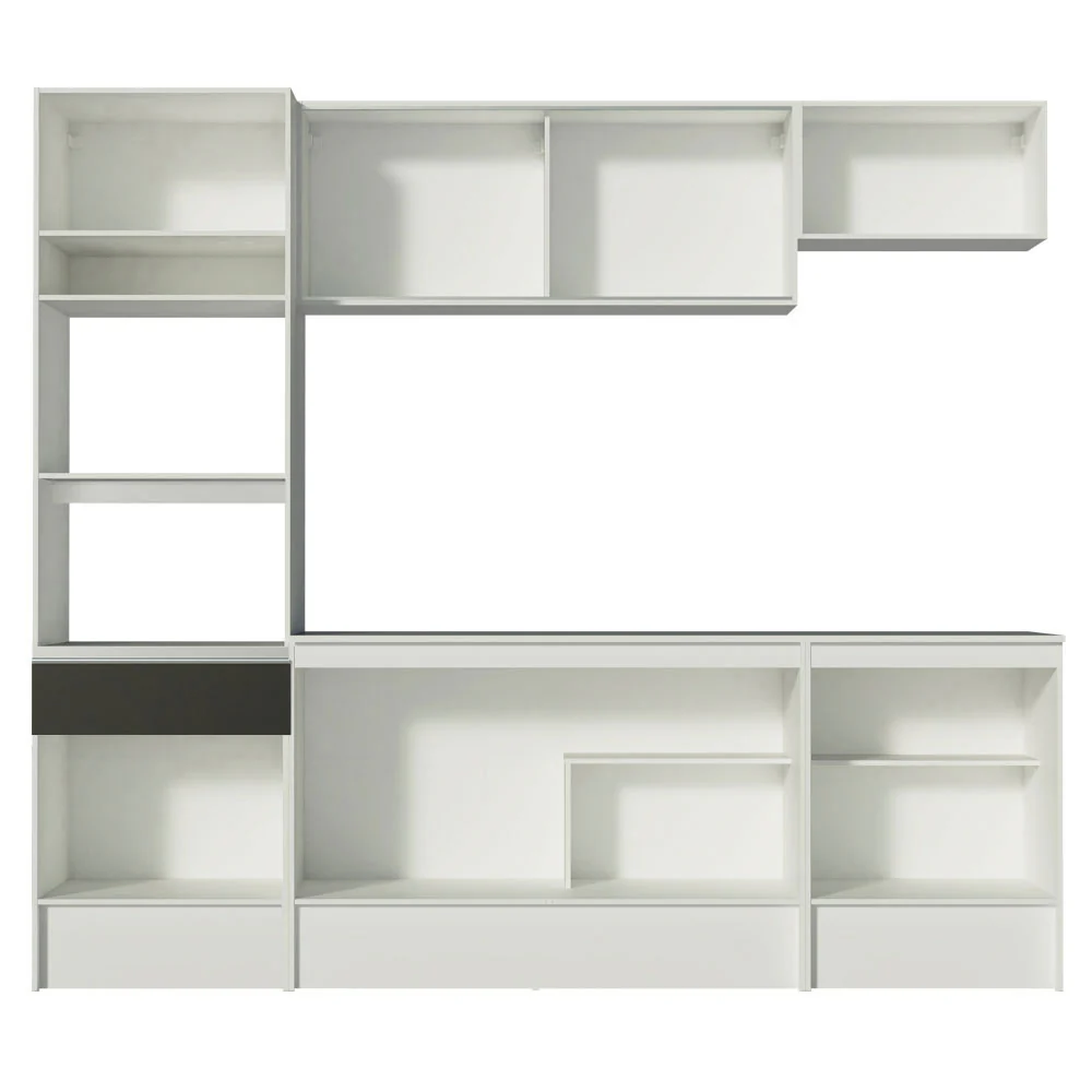 Armário de Cozinha Completa 240cm Branco/Preto Diamante Madesa - Image 11